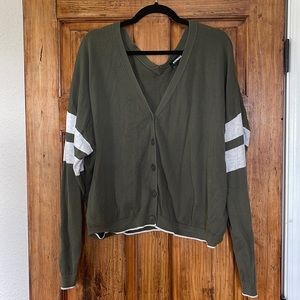 Express Green Cardigan sz XL
